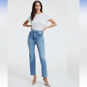 Good American Curve Light Compression Straight Jeans